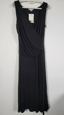 Mini Vestido Cabi After Five Para Mujer Sin Mangas Acanalado Imitación Envoltura Negro Grande Nuevo Foto 1 de 4