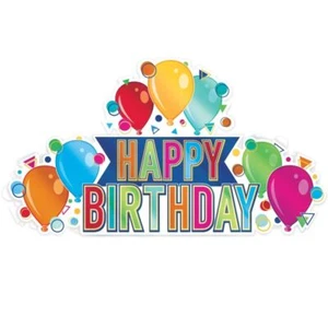 3-D Foil Happy Birthday Centerpiece 8.75" x 15.5" Birthday Decorations Supplies - Picture 1 of 1