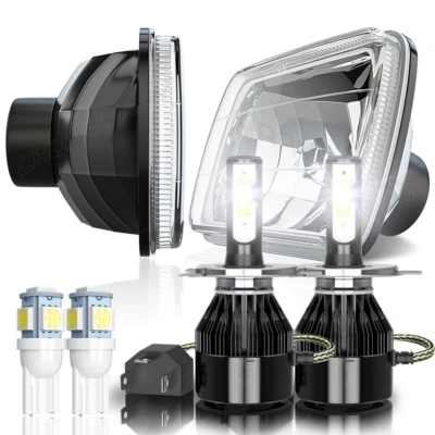5x7" 7x6" Inch LED High low Headlights For Freightliner FL50 FL60 FL70 MT35 MT45 - Image 1 of 4