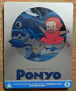 Ponyo 2-Disc Blu-ray+DVD Steelbook Region B/2 U.K. New & Factory Sealed! - Picture 1 of 2