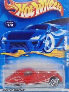 2001 Hot Wheels #173 Red Talbot Lago with Lace Wheels