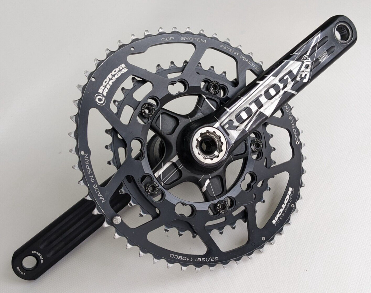Rotor 3D 170mm 52 36t Q Rings P47TA(Rotor Crankset-With Rotor 3D 170mm 52 36t Q Rings P47TA(Rotor Crankset-With