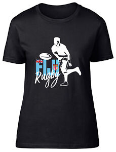 Fiji Rugby Womens T-Shirt Supporters Fans World Cup Ladies Gift Tee