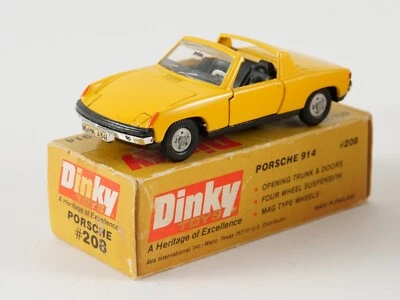 Dinky Toys Gb n° 208 Porsche 914 jamais joué 1/43 en boîte rare version pour USA - Photo 1/4