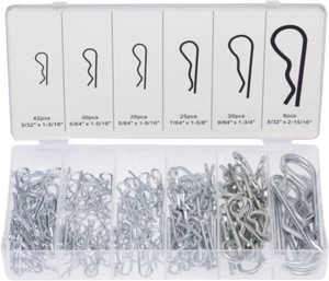 150 pcs Cotter Pins Assortment Kit Hitch Pin Clip Locking R Hairpin Mower Deck - Picture 1 of 5