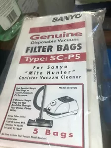 Genuine Sanyo SCP5 Disposable Filter Bags For Sanyo Vacuums - Picture 1 of 2