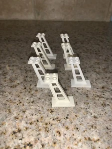 7 LEGO WHITE Supports Inclined Stanchion Monorail Train Replacement parts #0358 - Picture 1 of 7
