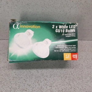 2x White LED GU10 Bulbs 1.2 W - Picture 1 of 6