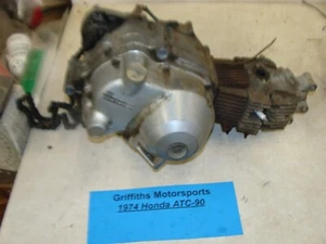 1974 honda ATC90k US90 atc 90 oem original engine motor crankcase ran fine - Picture 1 of 18