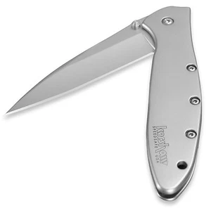 Kershaw Leek Stainless Assisted Opening Plain Edge Knife 1660 Ken Onion Design - Picture 1 of 3