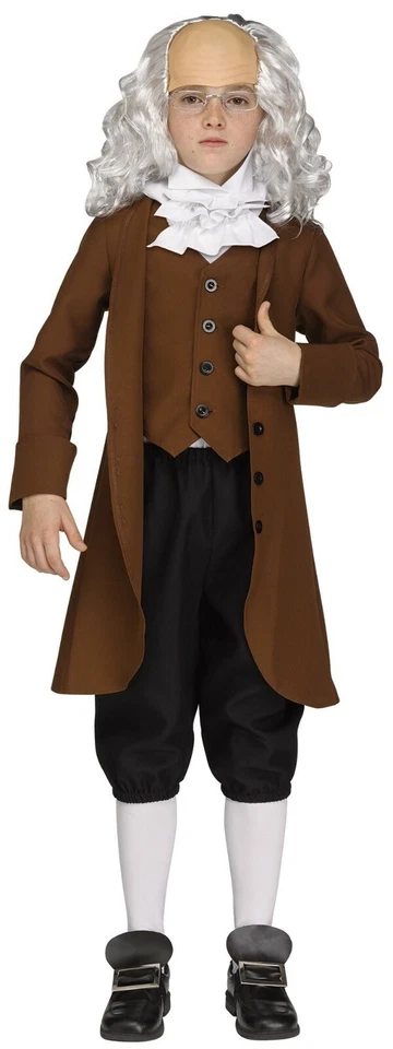 Disfraz histórico para niño Benjamin Ben Franklin Foto 1 de 3