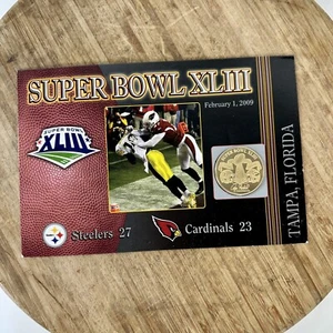 Moneda abatible Danbury como nueva NFL Super Bowl 43 XLIII Steelers vs Cardinals - Imagen 1 de 3