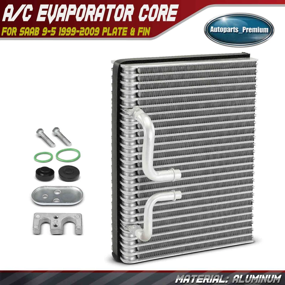 Núcleo evaporador de aire acondicionado de aluminio con placa de prensado para aleta de placa Saab 9-5 1999-2009 Foto 1 de 4
