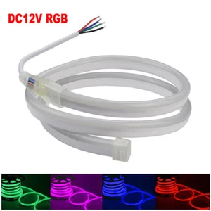 DC 12V RGB 5050 80LEDs/m Neon LED Strip Light Lamp Tube Waterproof Flexible DIY - Picture 1 of 31