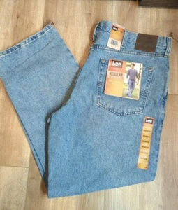 NUEVO CON ETIQUETAS LEE Jeans Calce Regular Pierna Recta Talla 40x29 Lavado a Piedra Claro Se Ajusta a la Cintura - Imagen 1 de 8