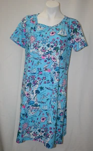 Lilly Pulitzer Cody Short Sleeve Dress Blue Lilly's Roadtrip #005652 Sz L NEW - Picture 1 of 9