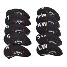 “10PCS” Golf Iron Headcovers for Callaway APEX Club Covers 4-LW Black