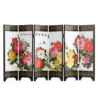 6-Panel Traditional Chinese Art Screen Mini Lacquered Dividers L18.5In X H9in