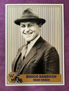 1992 Pacific Greats Washington Huskies #101 Enoch Bagshaw Football Card - PC