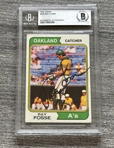 1974 Topps #420 Ray Fosse Auto Oakland A’s Signed Card Beckett Authentic (BAS) - Picture 1 of 4