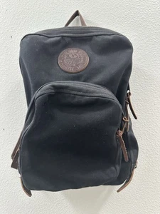 Mochila Duluth Pack Negra de Lona y Cuero Marrón Talla Estándar Usada en Excelente Condición - Imagen 1 de 7