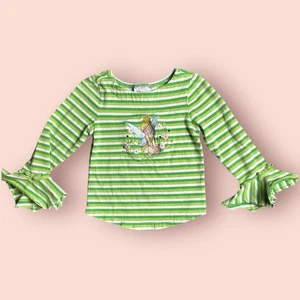 Camicia bambina vintage Disney Store TINKERBELL taglia XS 4 maniche a campana ricamata top - Foto 1 di 3