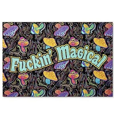 Spencer's Fuckin' Magical Mushroom Tapestry 81" x 53" NEW - Image 1 of 4