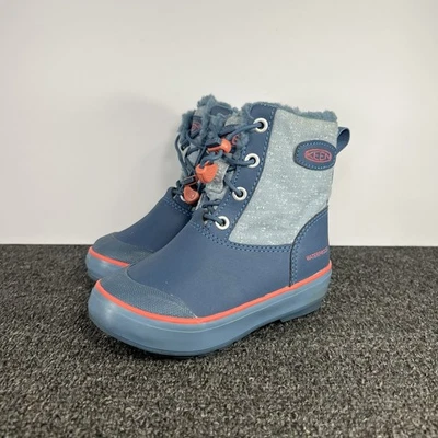 Keen Elsa девочек водонепроницаемый снег ботинки зимние молодежный размер 9 синий белый 1017520 - Изображение 1 из 4