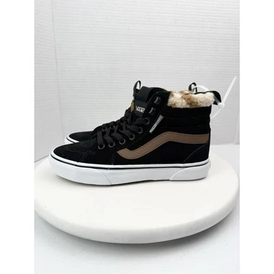 Zapatillas altas de gamuza VANS Filmore para mujer talla 6,5 negras con estampado de animales zapatos ribete de piel Foto 1 de 4