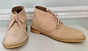 NEW Clarks Desert Size 8.5 Boot Womens Nubuck Leather Wheat Tan Lace Up - Picture 1 of 8