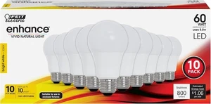 Feit Electric A19 LED Light Bulb, 60W Equivalent, Non Dimmable, 800 Lumens, E... - Picture 1 of 9