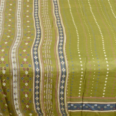 Saris de colección sánscriti acolchado fieltro artesanía mezcla seda 5 yardas estampado sari Foto 1 de 4