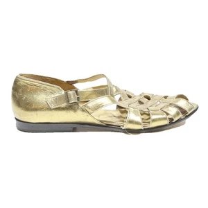 Bally Damen-Riemchensandalen goldfarben Leder UK 5,5 elegante Sommerschuhe - Bild 1 von 6