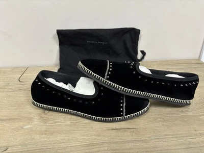 Mocasines Guisseppe Zanotti de gamuza negra plateada con púas verónica talla 43 Foto 1 de 4