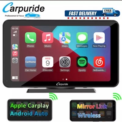 Carpuride 7Inch HD Touchscreen Smart Radio Apple CarPlay Android Auto Car Stereo - Image 1 of 4