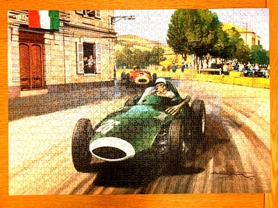 Clementoni 1000 Piece Jigsaw GP Pescara 1957 Vanwall Complete Michael Turner - Image 1 of 3