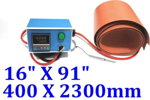 16" X 91" 400 X 2300mm 3600W con Caja Controlador Calentador Manta Placa Dobladora - Imagen 1 de 12