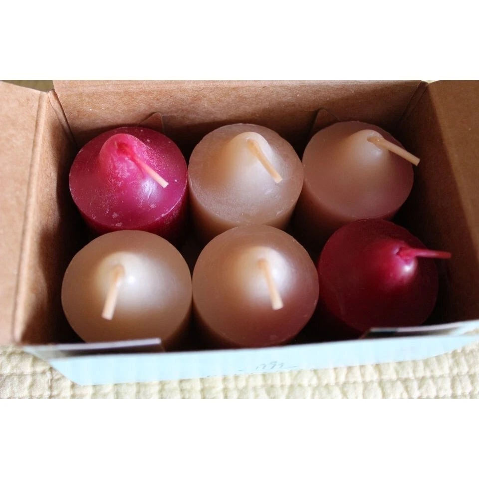 Partylite One Full Box 6 Six Pieces Mixed Sampler Votive 2" x 1½" Candles - Image 1 of 1