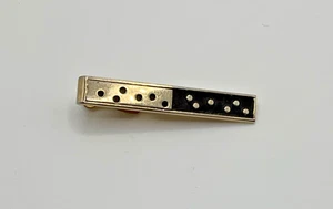 Swank goldfarbene Domino Krawattenklammer - Bild 1 von 6