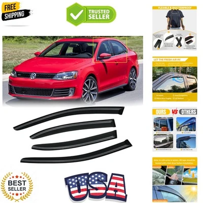 Viseras de ventana para Volkswagen VW Jetta 2011-2018, protectores de lluvia protectores ventilación def... Foto 1 de 4
