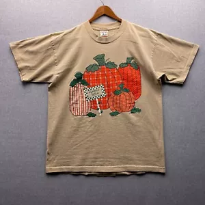 Maglietta vintage Pumpkin Patch Festive da uomo L fattoria giardino grafica beige alore - Foto 1 di 12