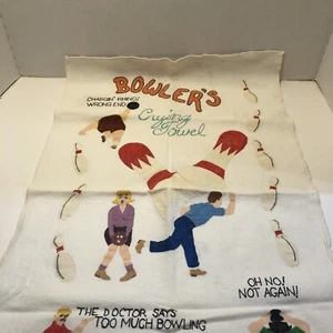 Bowler's Crying Towel Painted Cloth Artex 16" x 27" - Picture 1 of 11