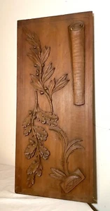 antique hand carved wood relief wall architectural salvage panel sculpture art . - Picture 1 of 15