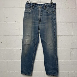 Vintage 90s Levi's 550 Relaxed Tapered Distressed 35x31 - Picture 1 of 14