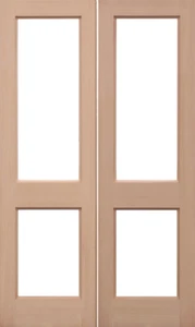 LPD External Hemlock 2xgg Unglazed Rebated Pairs Doors - Picture 1 of 3