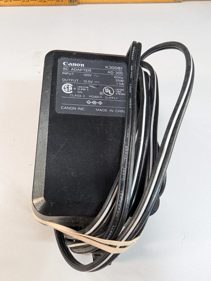 Подлинная модель Canon K30081: адаптер переменного тока AD-300 для принтеров BJC 13,5 В-1,0 А - Изображение 1 из 3