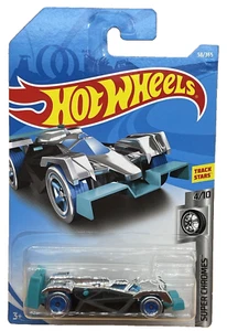 Hot Wheels Super Chromes 4/10 (2017) Silver Black Flash Drive Car 58/365 LONG - Picture 1 of 9