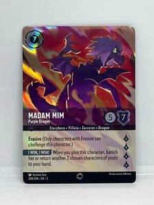 DISNEY LORCANA RISE OF THE FLOODBORN 208/204 MADAM MIM - PURPLE DRAGON ENCHANTED - Picture 1 of 1