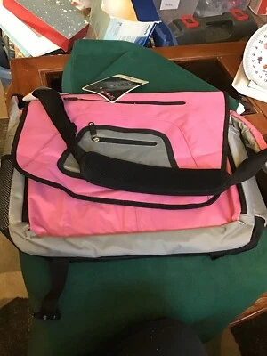 Elek Tex iPack Messenger Bag, Briefcase - Pink And Black - With Shoulder Strap — 第 1/4 张图片