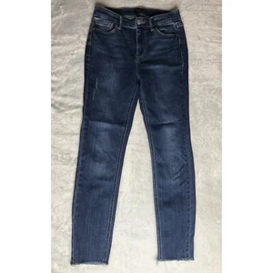 Judy Blue High Rise Skinny Fit Non Distressed Size 7/28 Raw Hem Jeans - Picture 1 of 6